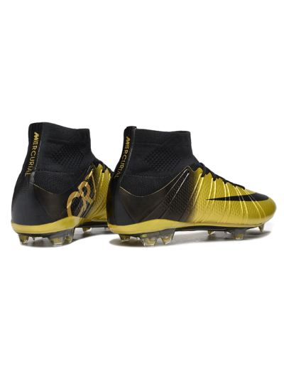 Men's Nike Zoom Mercurial Superfly 4 Elite FG Football Boots - Gold/Black/White