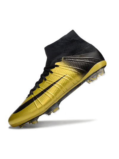 Men's Nike Zoom Mercurial Superfly 4 Elite FG Football Boots - Gold/Black/White