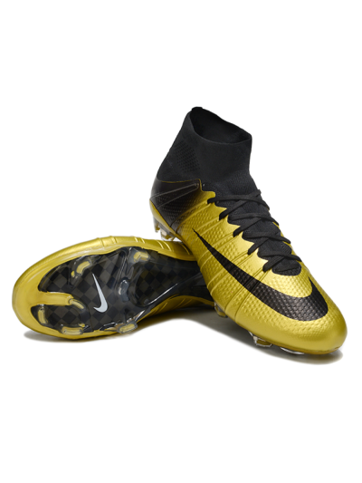 Men's Nike Zoom Mercurial Superfly 4 Elite FG Football Boots - Gold/Black/White