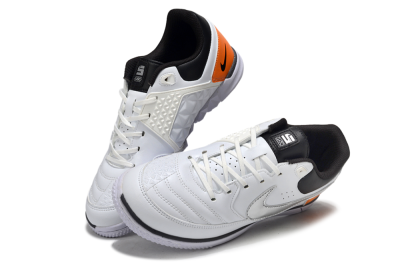 Men's Nike Lunar Gato 2 IC Football Shoes - White/Silver/Black