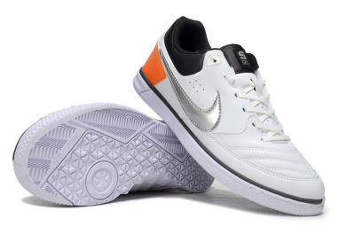 Men's Nike Lunar Gato 2 IC Football Shoes - White/Silver/Black