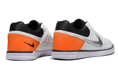 Men's Nike Lunar Gato 2 IC Football Shoes - White/Silver/Black