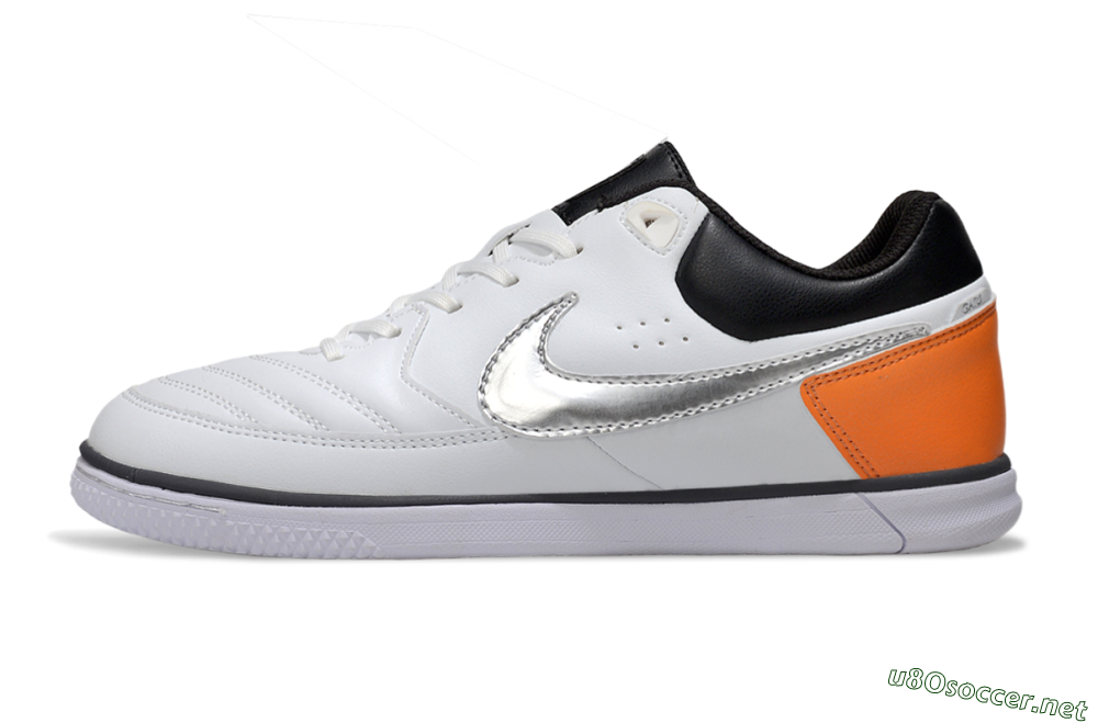 Men's Nike Lunar Gato 2 IC Football Shoes - White/Silver/Black 0