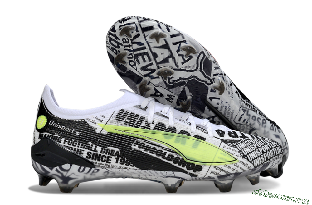 Men's Puma Ultra Ultimate FG Football Boots - Black/White/Red 2