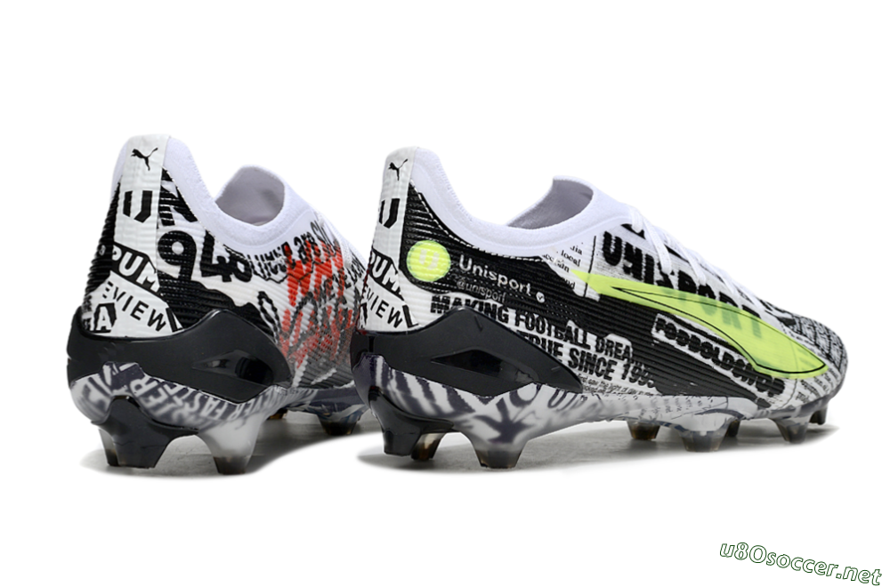 Men's Puma Ultra Ultimate FG Football Boots - Black/White/Red 6