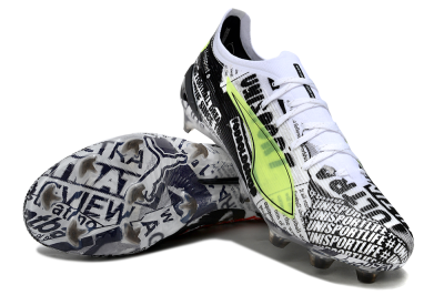 Men's Puma Ultra Ultimate FG Football Boots - Black/White/Red