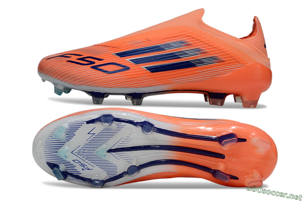 Unisex Adidas F50 Elite Laceless FG Football Boots - Red/Blue/Silver 1