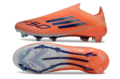 Unisex Adidas F50 Elite Laceless FG Football Boots - Red/Blue/Silver