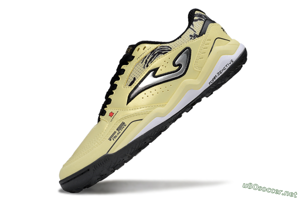 Men's Joma Top Flex TF Football Shoes - Yellow/Silver/Black 5