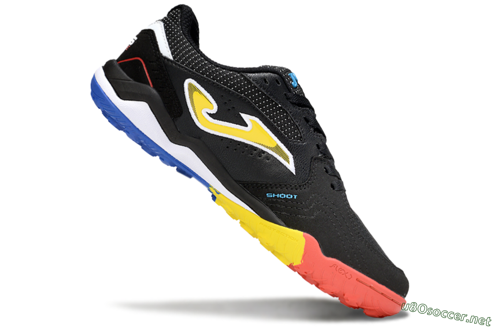 Men's Joma Top Flex TF Football Shoes - Black/Yellow/Red 4