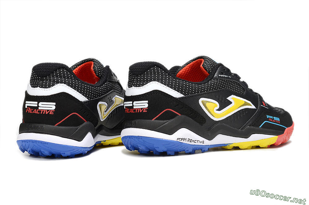Men's Joma Top Flex TF Football Shoes - Black/Yellow/Red 6