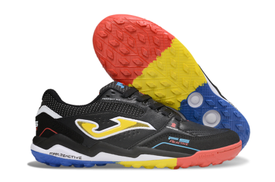 Men's Joma Top Flex TF Football Shoes - Black/Yellow/Red
