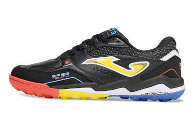 Men's Joma Top Flex TF Football Shoes - Black/Yellow/Red