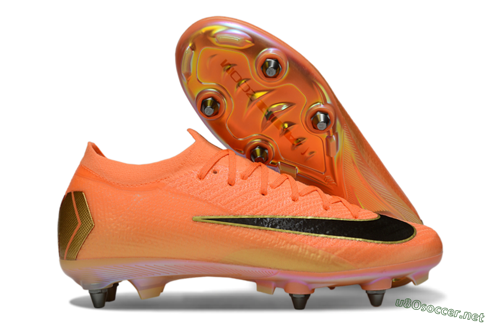 Men's Nike Air Zoom Mercurial Vapor 16 Elite SG Football Boots - Red/Black/Gold 2