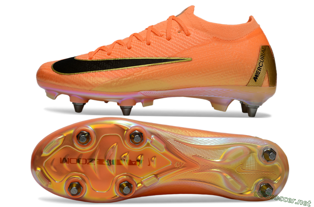 Men's Nike Air Zoom Mercurial Vapor 16 Elite SG Football Boots - Red/Black/Gold 1