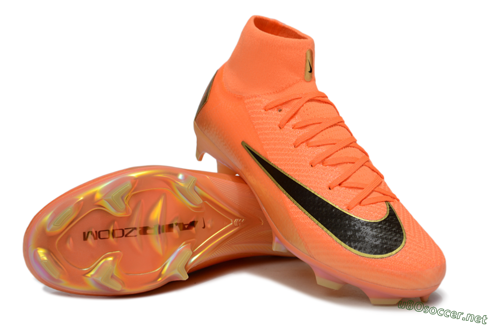 Unisex Nike Air Zoom Mercurial Superfly 10 Elite FG Football Boots - Red/Black/Gold 3