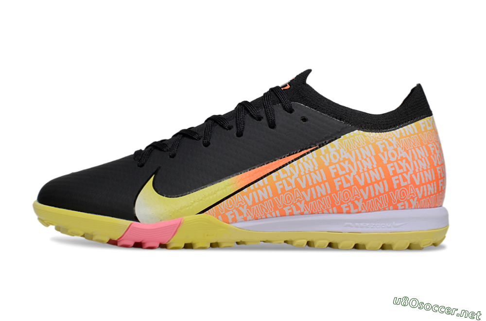 Unisex Nike Air Zoom Mercurial Vapor 16 Elite TF Football Shoes - Black/Yellow/White 0