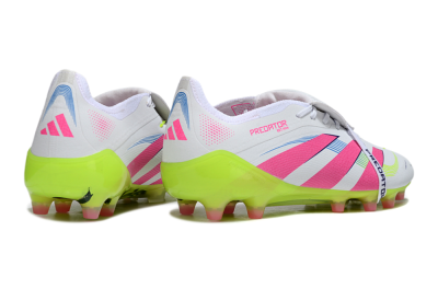 Men's Adidas Predator 25 Elite Foldover Tongue AG Football Boots - White/Pink/Yellow