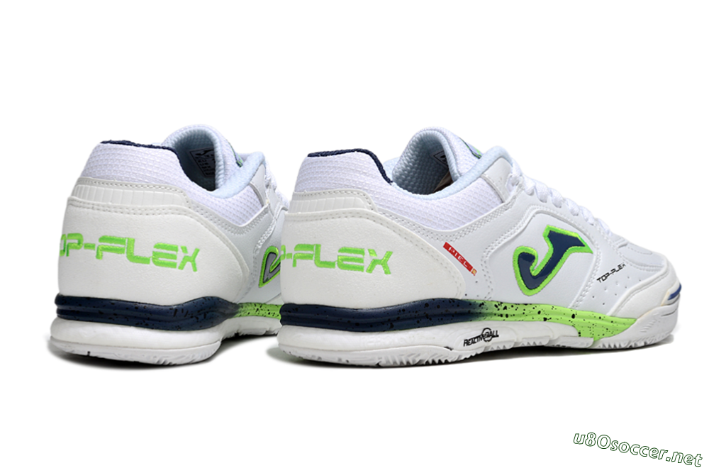 Men's Joma Top Flex IC Football Shoes - White/Blue/Yellow 6