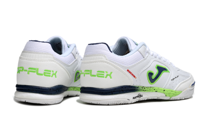 Men's Joma Top Flex IC Football Shoes - White/Blue/Yellow