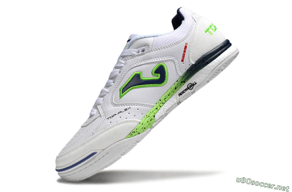 Men's Joma Top Flex IC Football Shoes - White/Blue/Yellow 5