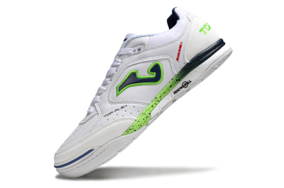 Men's Joma Top Flex IC Football Shoes - White/Blue/Yellow