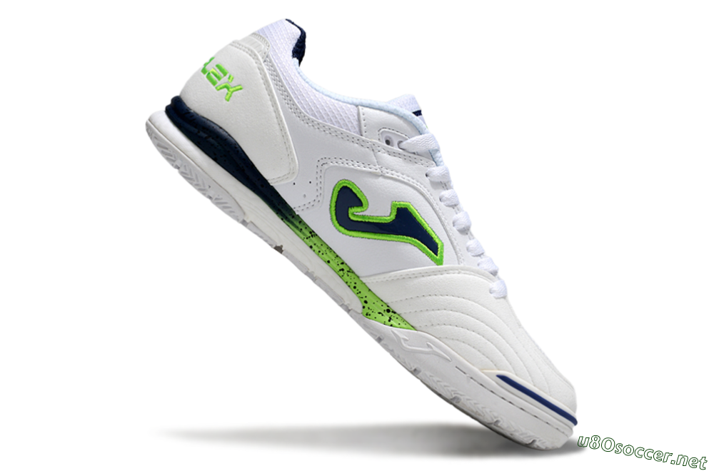Men's Joma Top Flex IC Football Shoes - White/Blue/Yellow 4