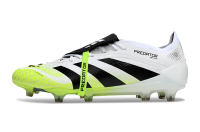 Men's Adidas Predator 25 Elite Foldover Tongue FG Football Boots - White/Black/Yellow