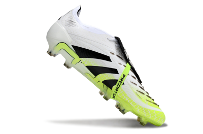 Men's Adidas Predator 25 Elite Foldover Tongue FG Football Boots - White/Black/Yellow