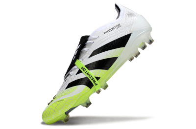 Men's Adidas Predator 25 Elite Foldover Tongue FG Football Boots - White/Black/Yellow