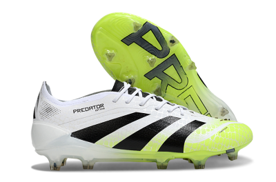 Men's Adidas Predator 25 Elite FG Football Boots - White/Black/Yellow