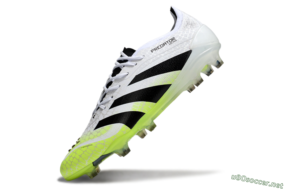Men's Adidas Predator 25 Elite FG Football Boots - White/Black/Yellow 5