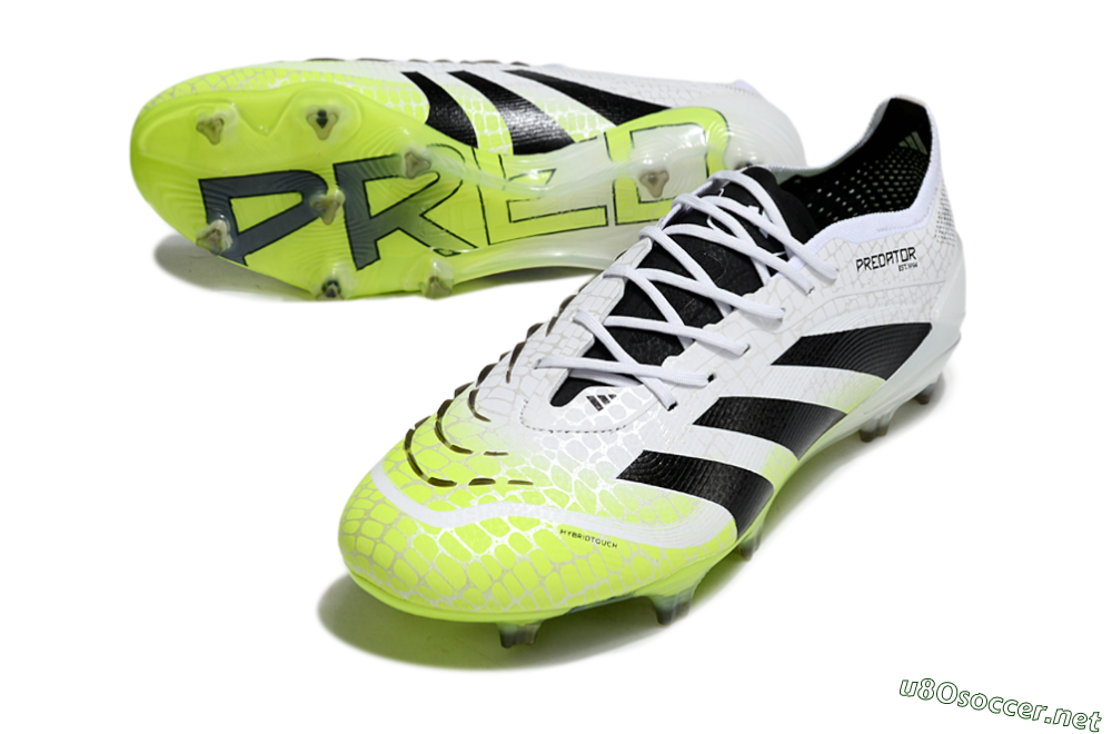 Men's Adidas Predator 25 Elite FG Football Boots - White/Black/Yellow 3
