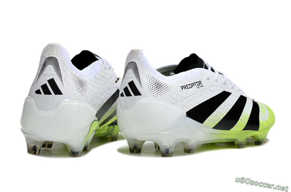 Men's Adidas Predator 25 Elite FG Football Boots - White/Black/Yellow 6