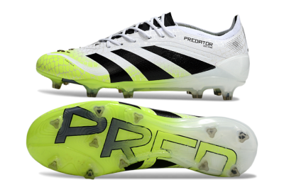Men's Adidas Predator 25 Elite FG Football Boots - White/Black/Yellow