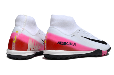 Men's Nike Air Zoom Mercurial Superfly 10 Academy TF Football Shoes - White/Black/Pink