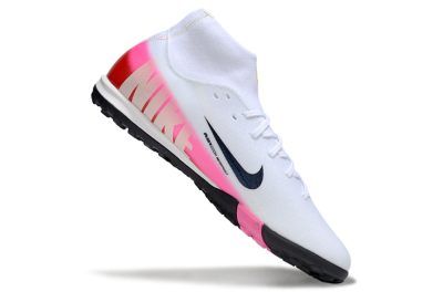 Men's Nike Air Zoom Mercurial Superfly 10 Academy TF Football Shoes - White/Black/Pink