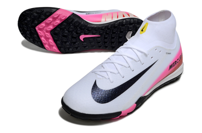 Men's Nike Air Zoom Mercurial Superfly 10 Academy TF Football Shoes - White/Black/Pink