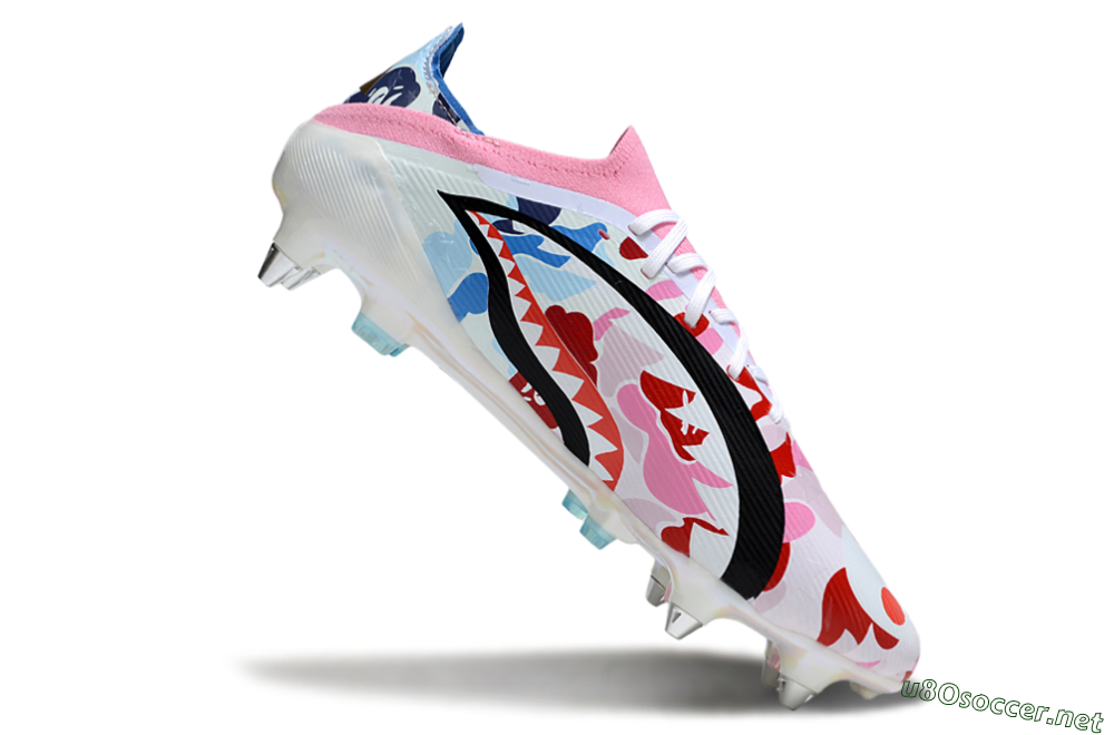 Men's Adidas F50 Elite SG Football Boots - Pink/Whtie/Blue/Red 4