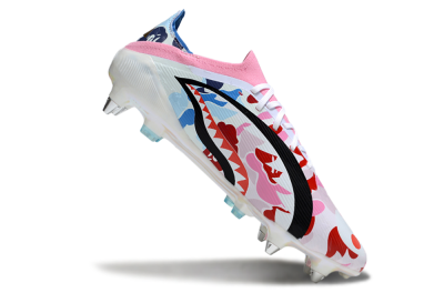 Men's Adidas F50 Elite SG Football Boots - Pink/Whtie/Blue/Red