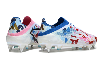 Men's Adidas F50 Elite SG Football Boots - Pink/Whtie/Blue/Red