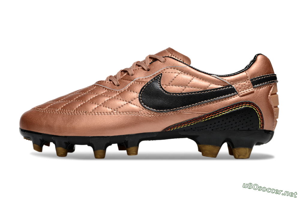 Men's Nike Tiempo Legend R10 Elite FG Football Boots - Gold/Black/Red 0