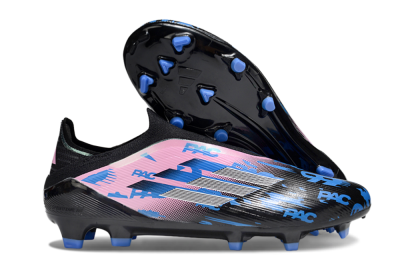 Unisex Adidas F50 Elite Laceless FG Football Boots - Black/Blue/Pink