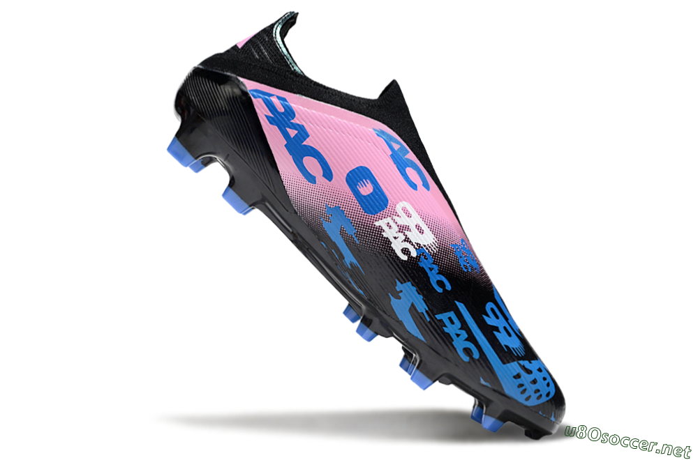 Unisex Adidas F50 Elite Laceless FG Football Boots - Black/Blue/Pink 4
