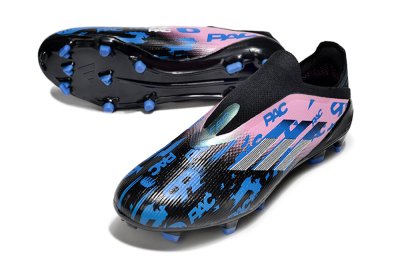 Unisex Adidas F50 Elite Laceless FG Football Boots - Black/Blue/Pink