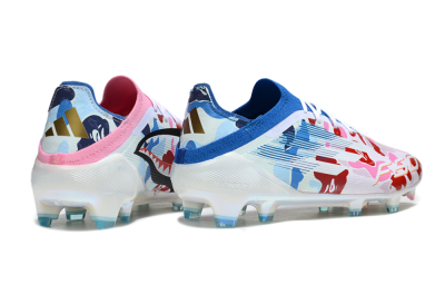 Unisex Adidas F50 Elite FG Football Boots - Pink/Whtie/Blue/Red