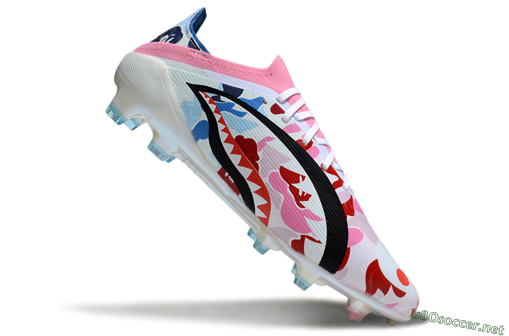 Unisex Adidas F50 Elite FG Football Boots - Pink/Whtie/Blue/Red 4