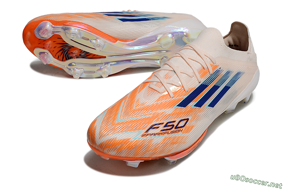 Men's Adidas F50+ Lightstrike Pro FG Football Boots - Pink/Red/Blue 3