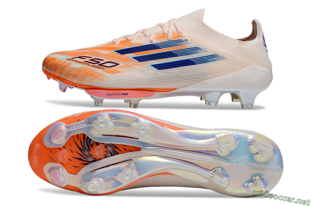 Men's Adidas F50+ Lightstrike Pro FG Football Boots - Pink/Red/Blue 1