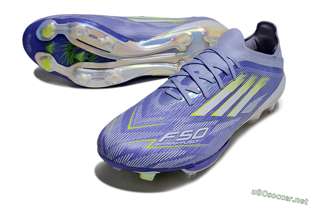 Men's Adidas F50+ Lightstrike Pro FG Football Boots - Blue/White/Yellow 3